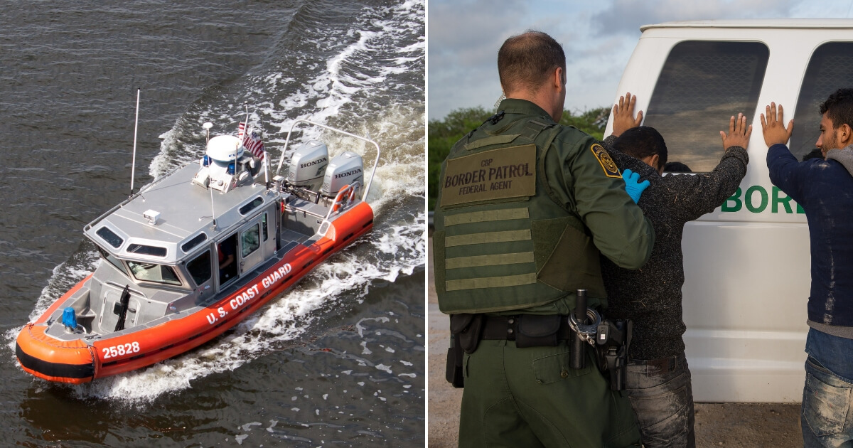 Coast Guard ship; U.S. Border Patrol make arrest.