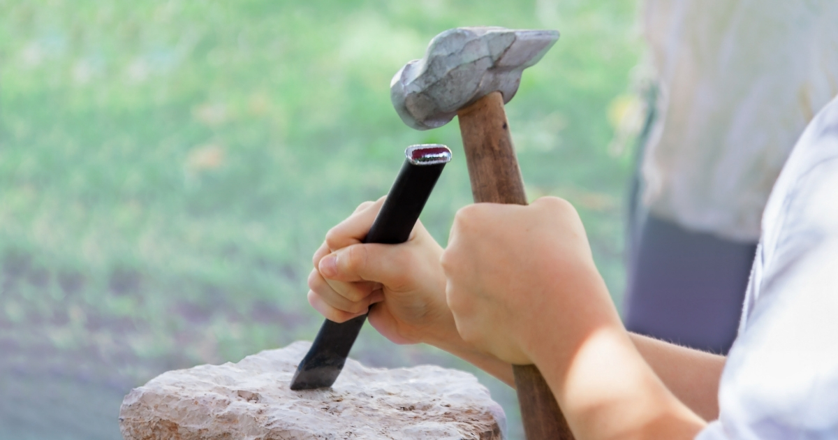 hammer and chisel