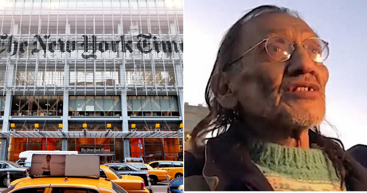 New York Times building / Twitter screen shot