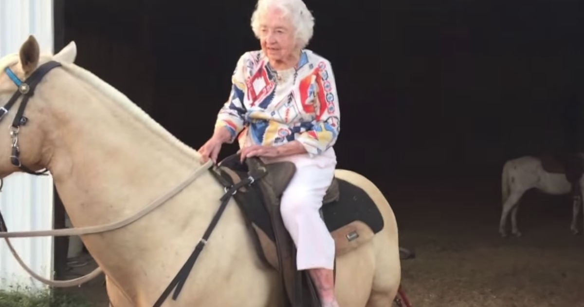 102 Year Old Rides Horse