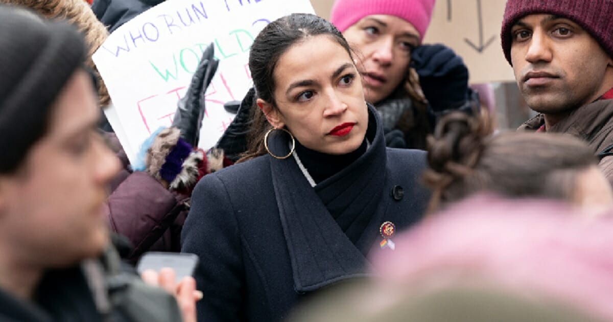New York Rep. Alexandria Ocasio-Cortez, pictured at the January Women's March in New York.
