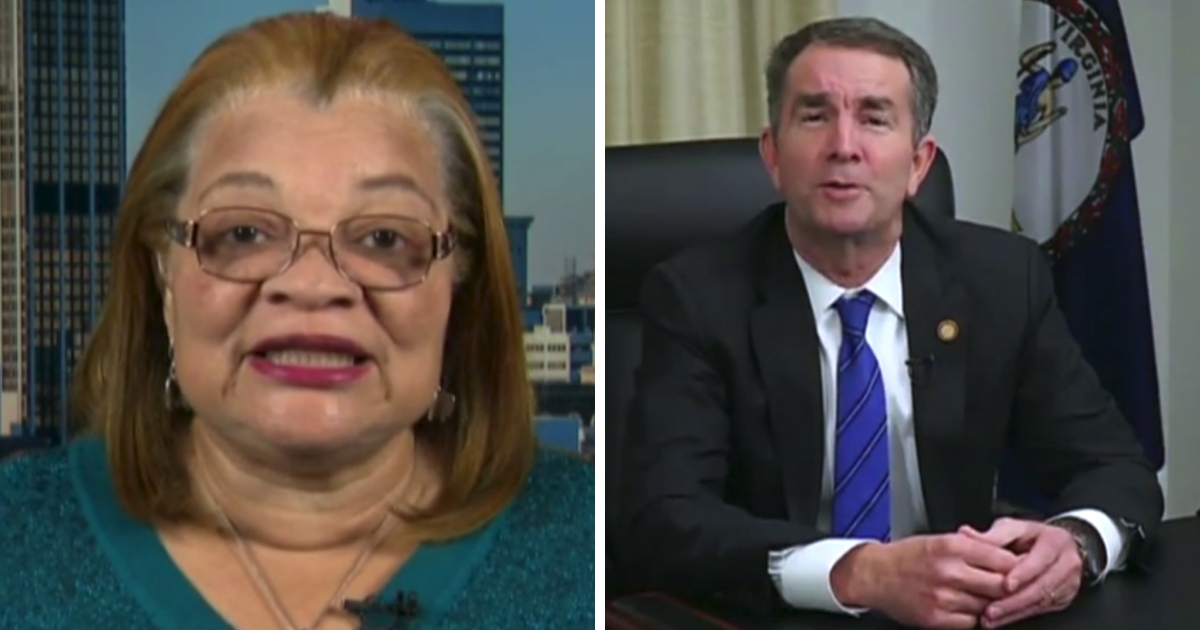 Alveda King, left, a niece of the late Dr. Martin Luther King Jr., appeared on Fox News' “Fox & Friends” Monday and called on Virginia Gov. Ralph Northam, right, to apologize for “agreeing to kill little babies” in the womb.
