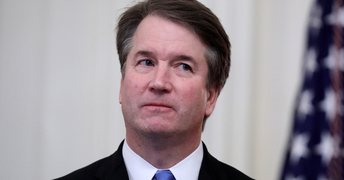 Supreme Court Justice Brett Kavanaugh attends his swearing-in ceremony in the East Room of the White House on Oct. 8, 2018.