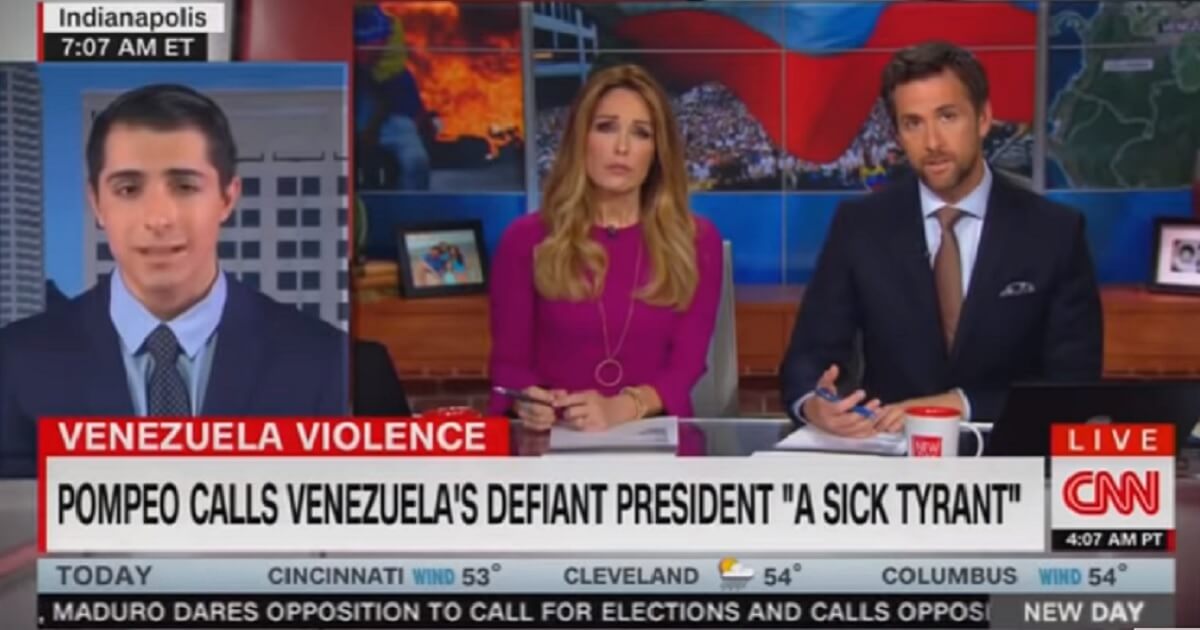 Venezuelan immigrant Daniel Di Martino talks to the crew of CNN's "New Day" on Sunday.