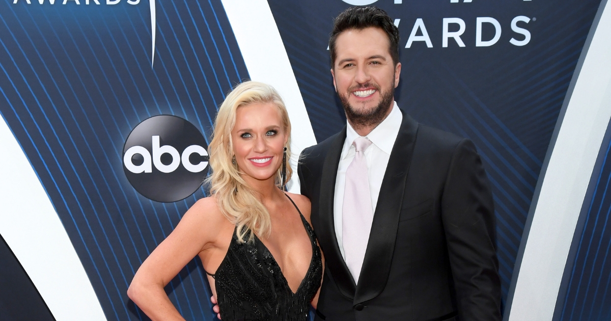 Caroline Boyer and singer-songwriter Luke Bryan attend the 52nd annual CMA Awards at the Bridgestone Arena on Nov. 14, 2018, in Nashville, Tennessee.