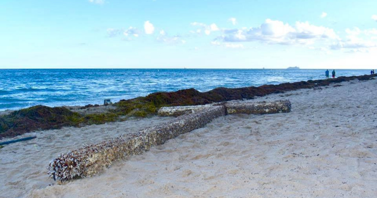 Cross on a beach
