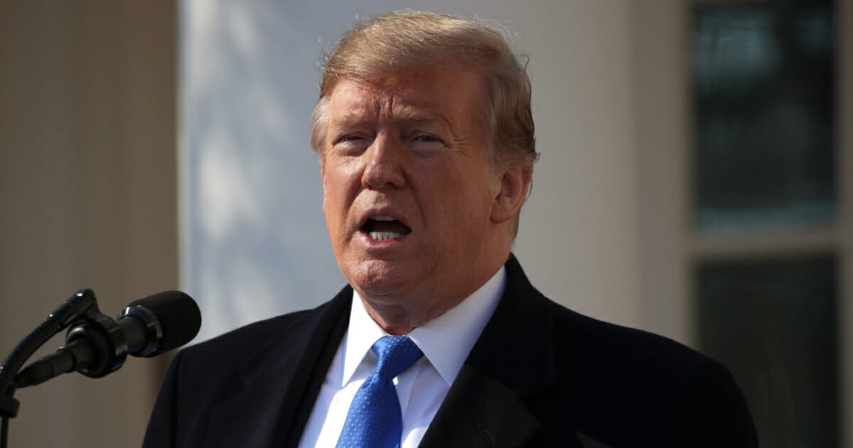 U.S. President Donald Trump speaks on border security during a Rose Garden event at the White House Feb.15, 2019, in Washington, D.C.