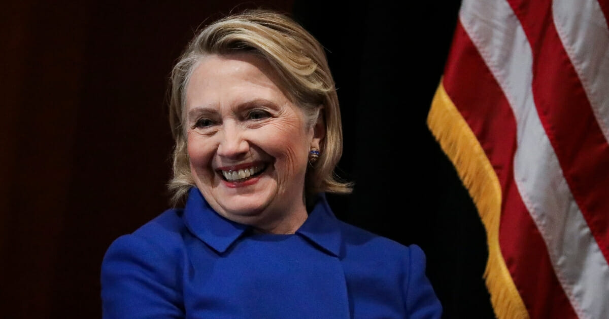 Former Secretary of State Hillary Clinton looks on during an event to discuss reproductive rights at Barnard College, Jan. 7, 2019, in New York City.