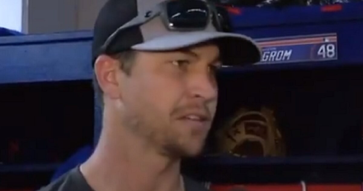 Jacob DeGrom in a locker room interview.