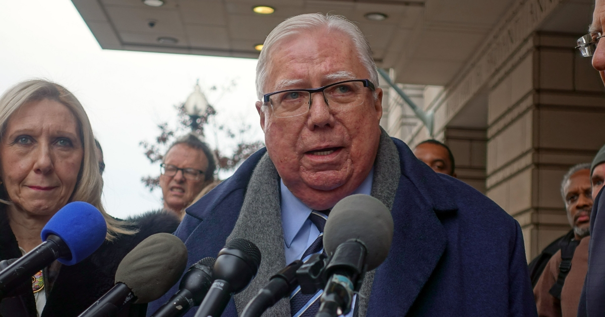 U.S. conservative political activist Jerome Corsi speaks outside the U.S. Federal District Courthouse in Washington on Jan. 3, 2019, after a hearing in his lawsuit against Russia collusion investigation chief Robert Mueller.
