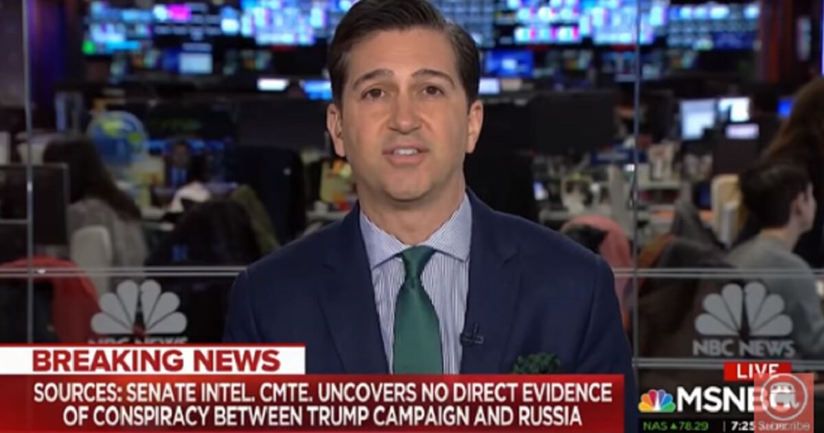 NBC's Ken Dilanian breaks the news Wednesday to MSNBC viewers that even Democratic sources aren't disputing a Senate Intelligence Committee finding that there is no evidence of collusion between the Donald Trump presidential campaign and Russia.