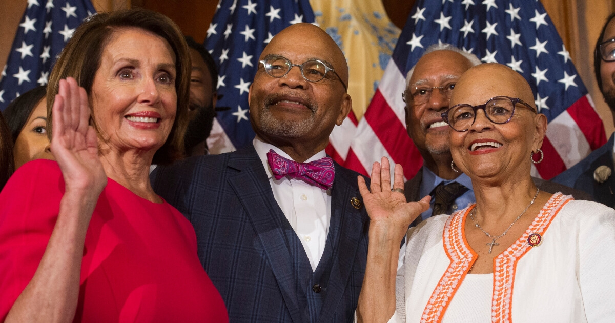 Rep. Bonnie Watson Coleman, right, is sworn in Jan. 3 by House Speaker Nancy Pelosi, left in a ceremony on Capitol Hill.