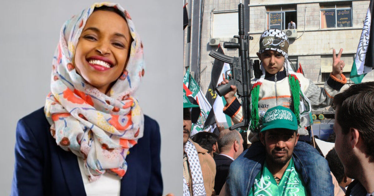 Ilhan Omar and pro-Hamas Demonstrators