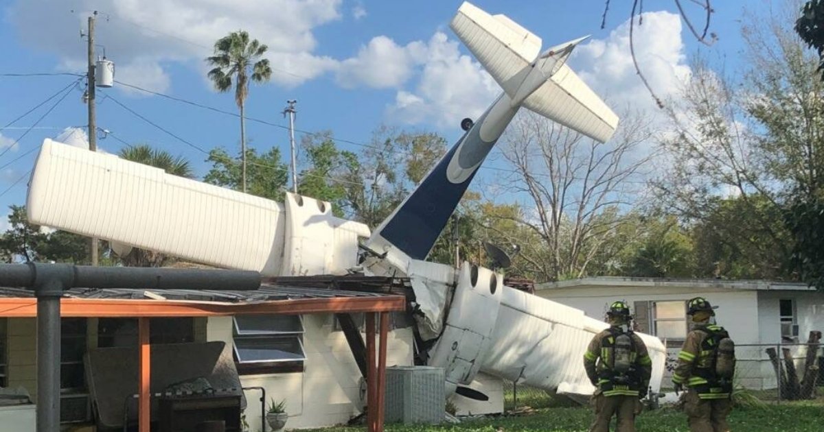 Plane crashed into house.