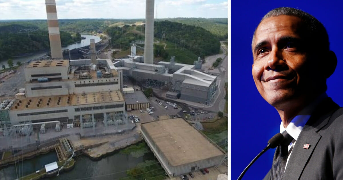 Alabama Power’s Plant Gorgas, left, and former President Barack Obama, right.