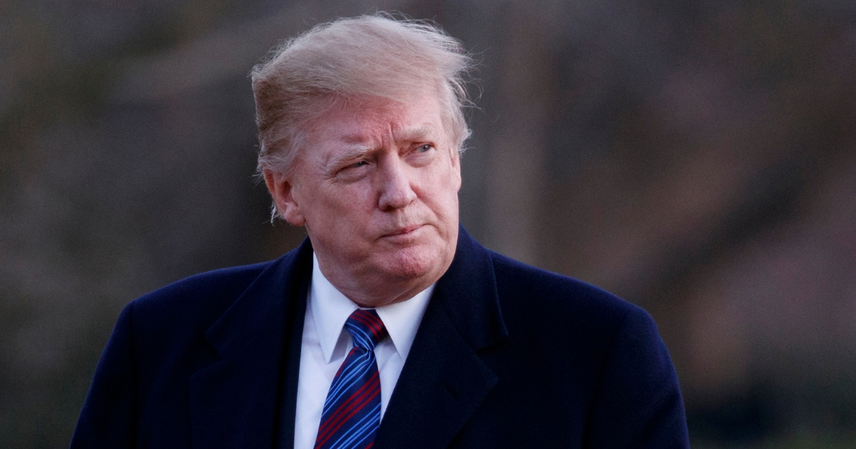 President Donald Trump arrives on Marine One on the South Lawn of the White House in Washington.