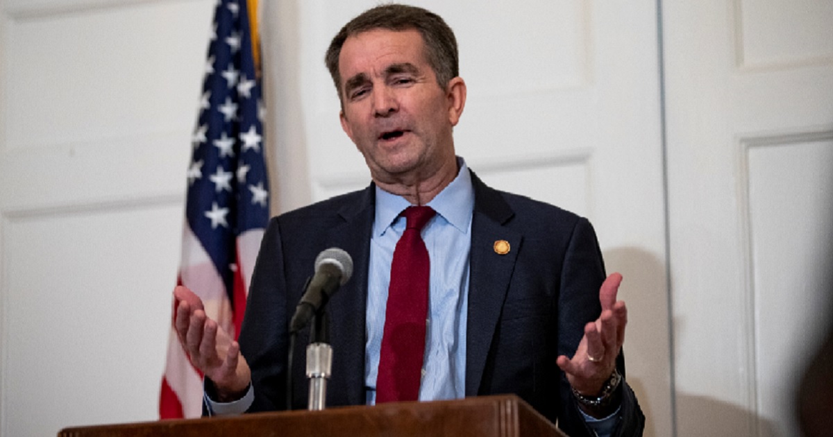 Virginia Gov. Ralph Northam speaks at a news conference on Saturday.