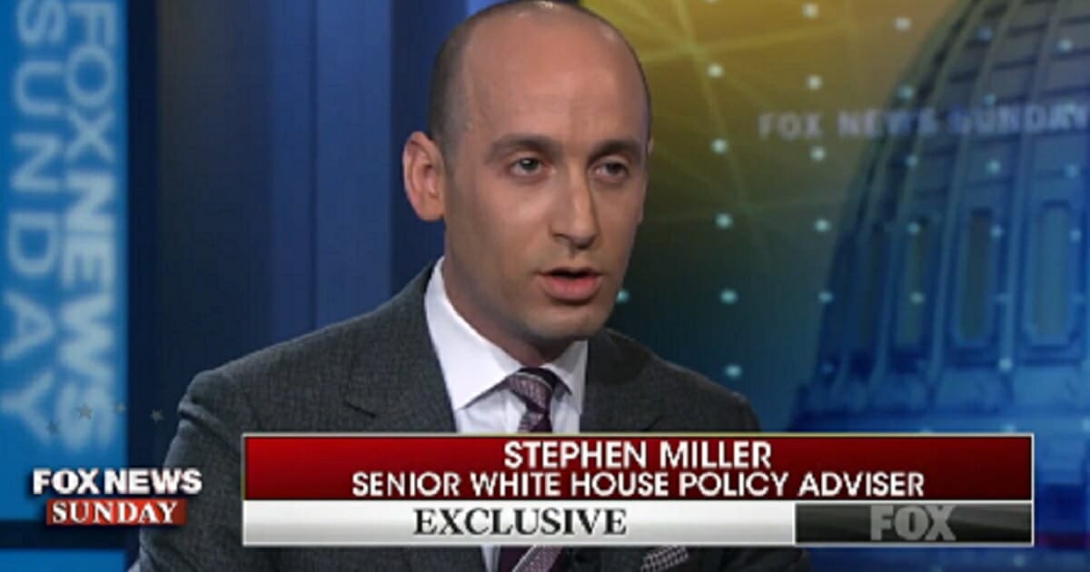 White House adviser Stephen Miller on "Fox News Sunday."