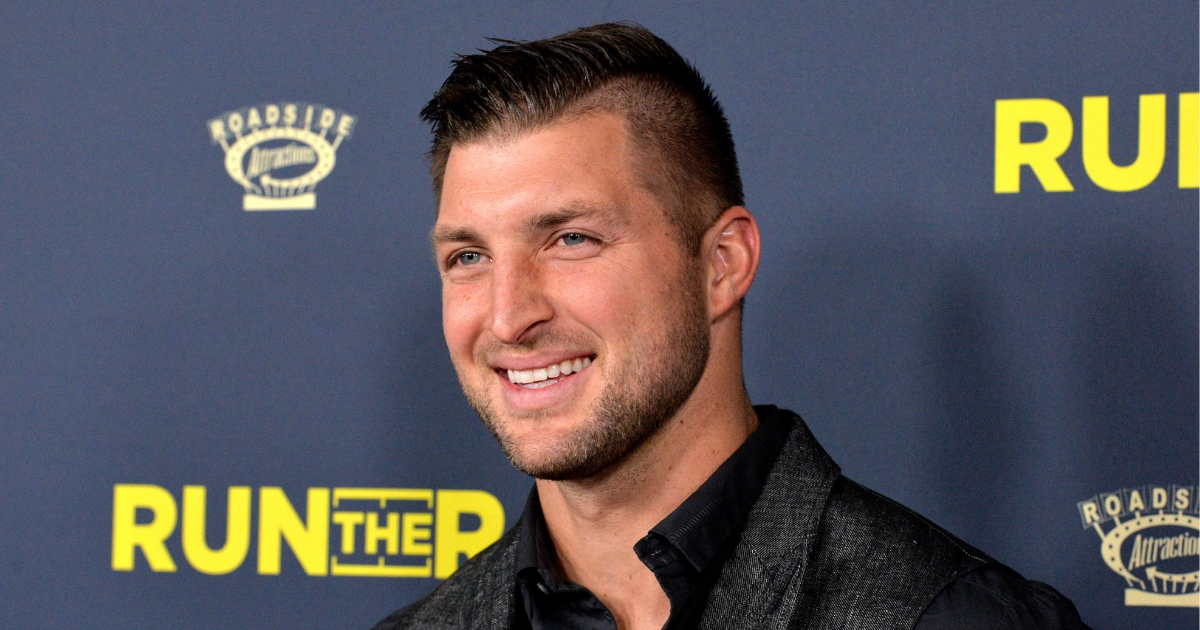 Tim Tebow attends the premiere of Roadside Attractions' 'Run The Race' at the Egyptian Theatre on Feb. 11, 2019, in Hollywood, California.