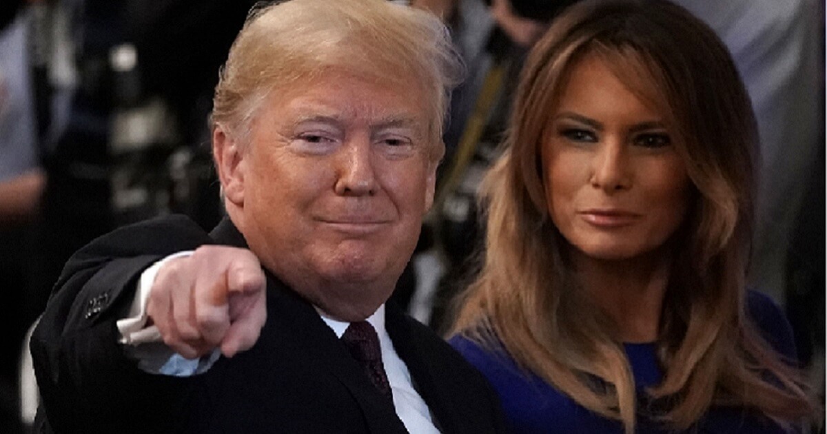 President Donald Trump and wife Melania in a November file photo.