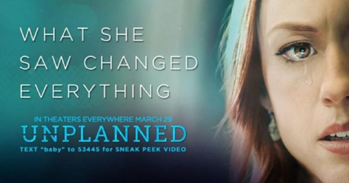 A movie poster for the film "Unplanned."