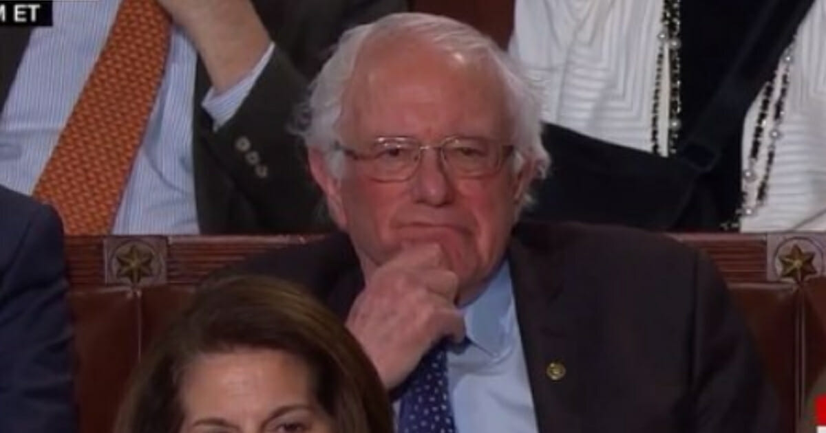 Sen. Bernie Sanders at the State of the Union.