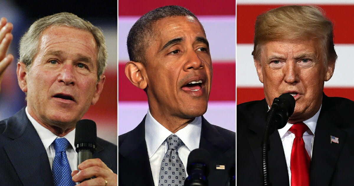 President Bush; President Obama; President Trump.