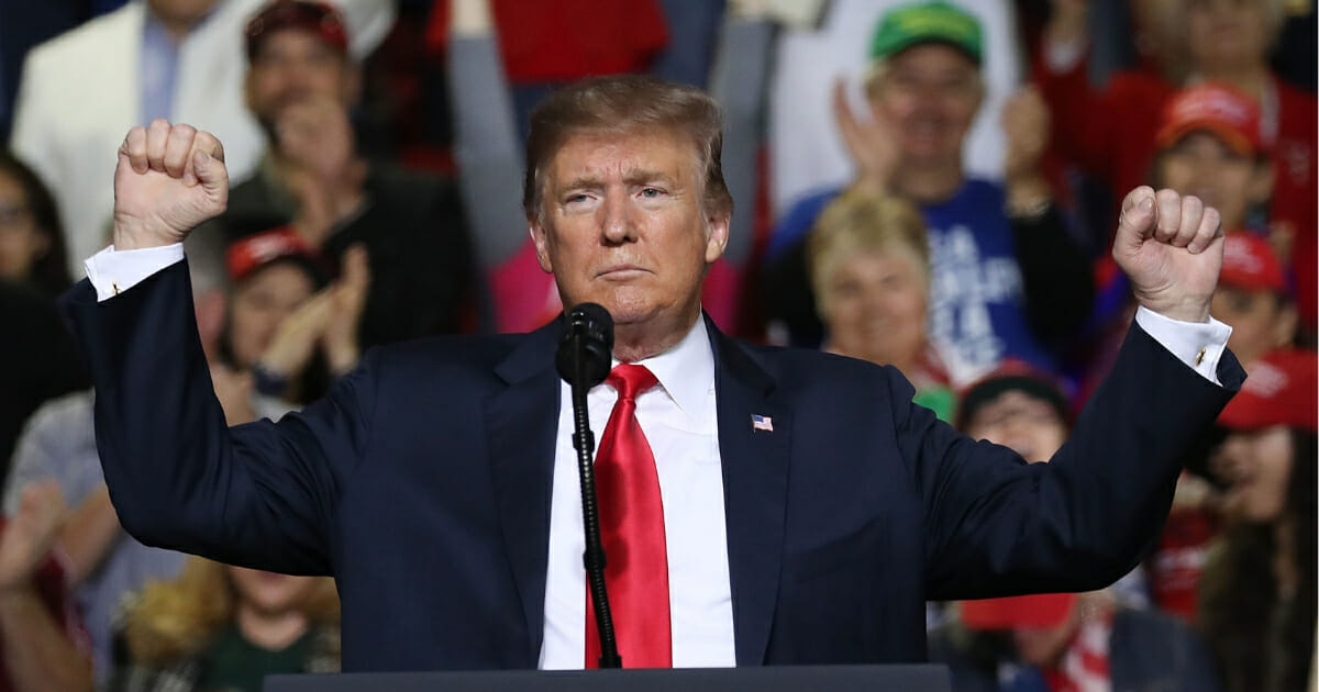 President Donald Trump speaks at a rally in El Paso, Texas.