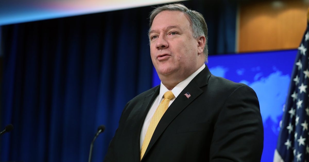 Secretary of State Mike Pompeo speaks at a news conference at the State Department in Washington, Friday, Feb. 1, 2019, in Washington.