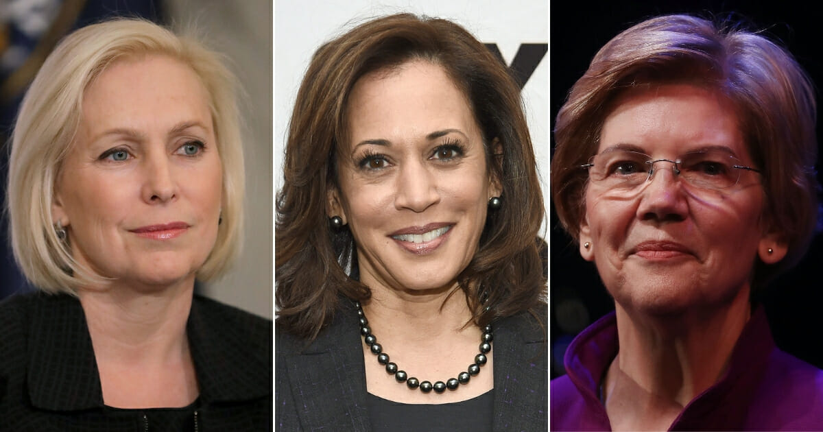 Sen. Kirsten Gillibrand, Sen. Kamala Harris and Sen. Elizabeth Warren.