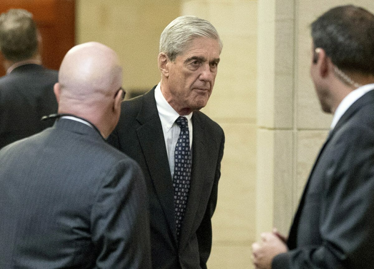 Former FBI Director Robert Mueller, the special counsel probing Russian interference in the 2016 election, arrives on Capitol Hill for a closed door meeting before the Senate Judiciary Committee in Washington.