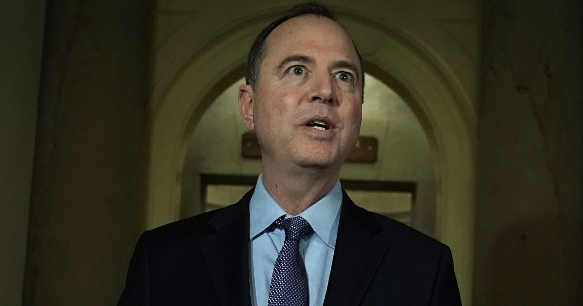 U.S. Rep. Adam Schiff speaks to members of the media January 17, 2019, at the U.S. Capitol in Washington, D.C.
