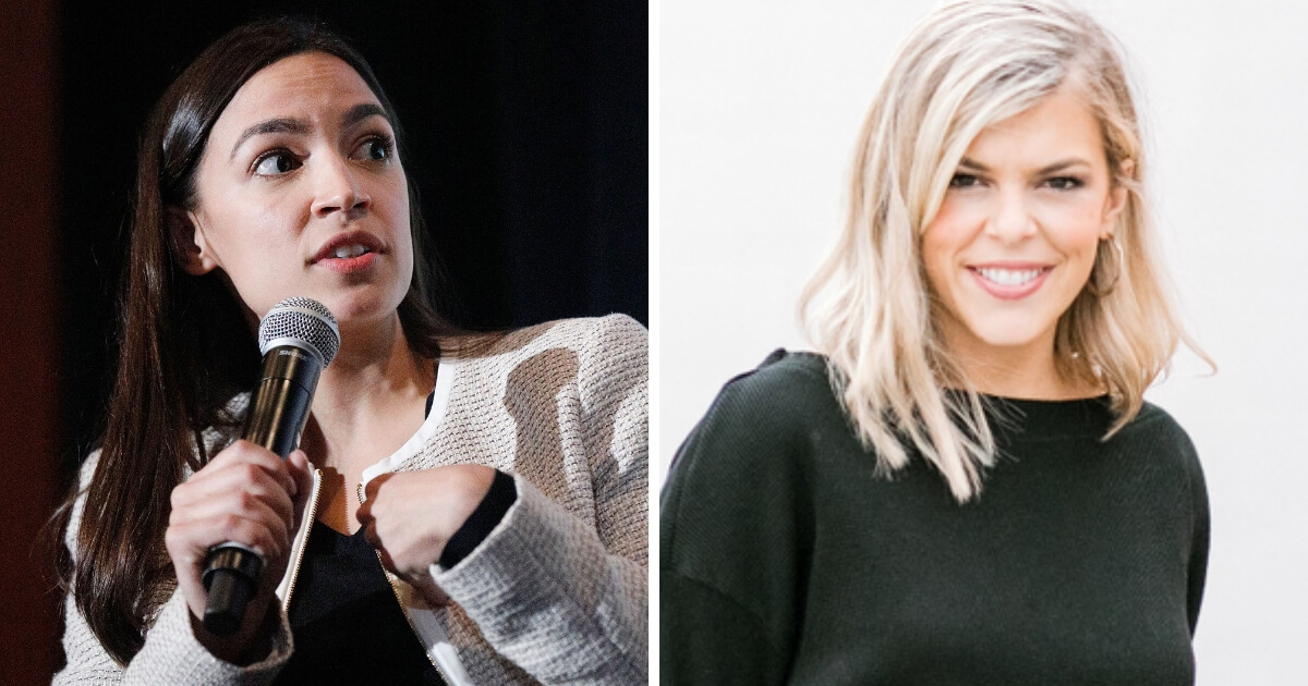 Rep. Alexandria Ocasio-Cortez, D-N.Y., left, and conservative pundit Allie Beth Stuckey, right.