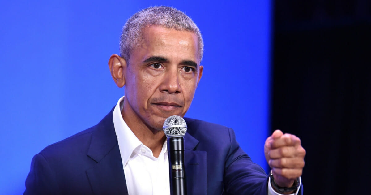Former President Barack Obama speaks at an event in Oakland, California on Feb. 19, 2019.