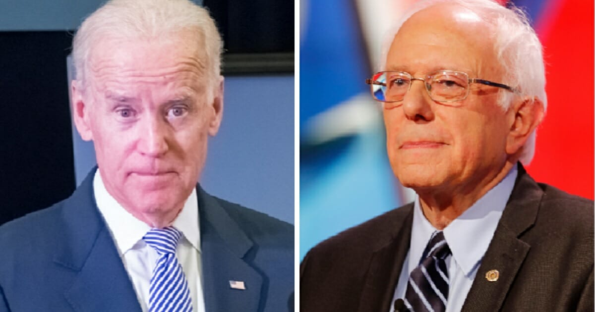 Former Vice President Joe Biden, left; and Vermont Sen. Bernie Sanders, right.