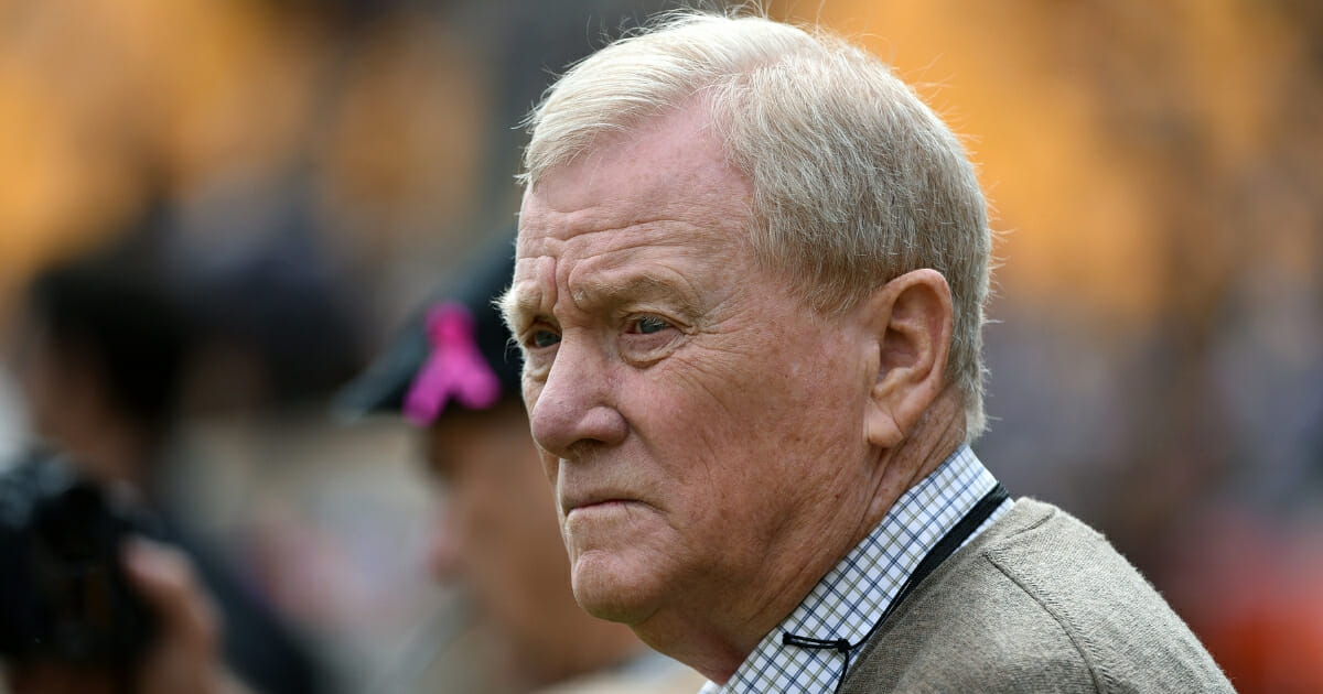 Bill Polian, a member of the Pro Football Hall of Fame and a former executive at several National Football League teams, looks on from the sideline before a game between the New York Jets and Pittsburgh Steelers at Heinz Field on Oct. 9, 2016 in Pittsburgh, Pennsylvania.