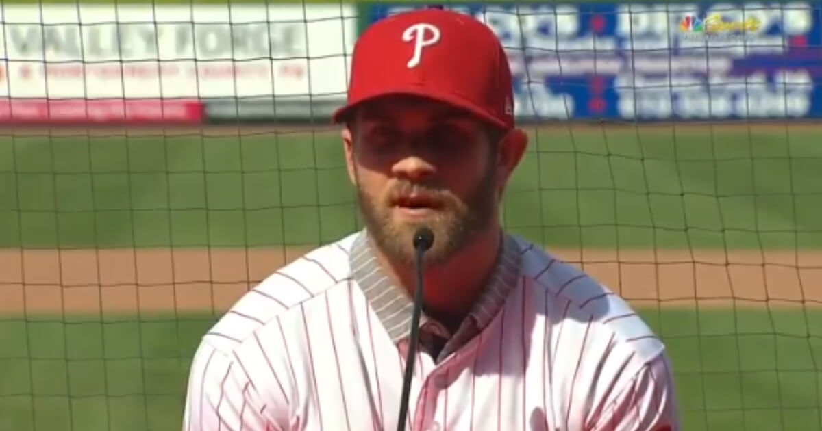 With Harper switching organizations for the first time as a pro ballplayer, he's also decided to switch jersey numbers, and will wear No. 3 with his new team, the Phillies. And for good reason.