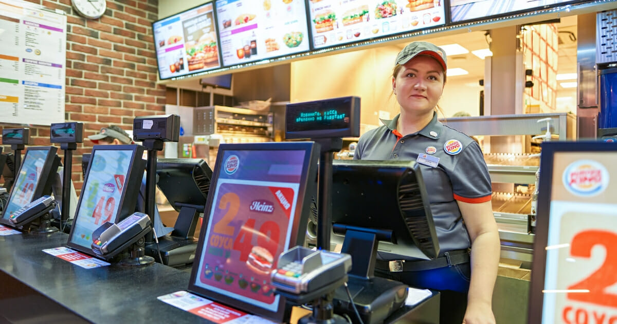 Burger King restuarant and employee