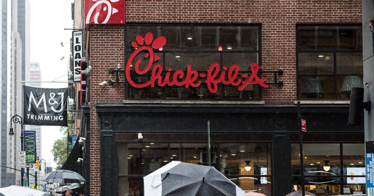 Chick-fil-A restaurant, a day before its opening, October 2, 2015 in New York City.