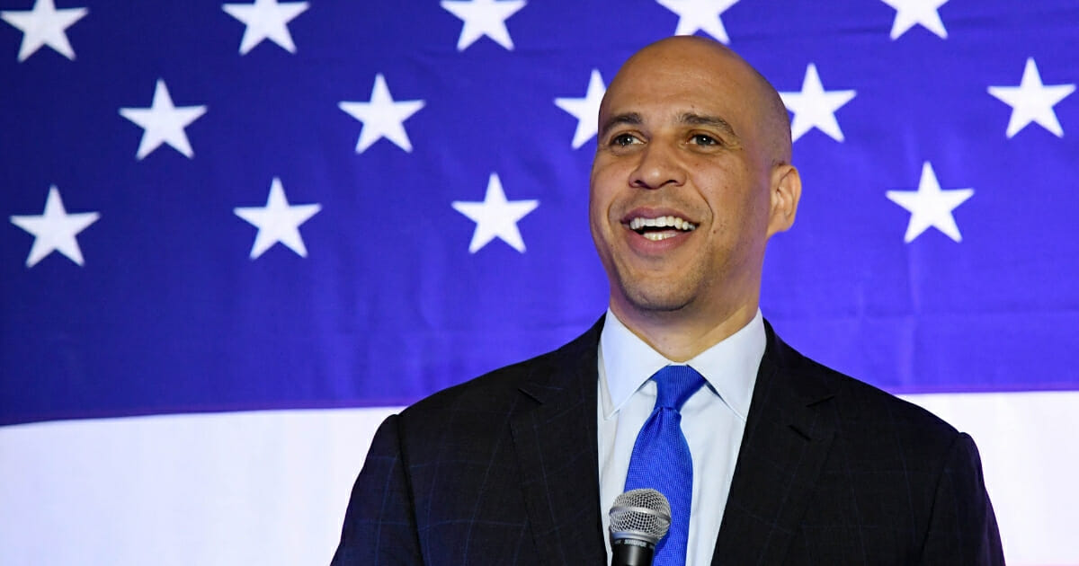 U.S. Sen. Cory Booker (D-NJ) speaks at his 'Conversation with Cory' campaign event at the Nevada Partners Event Center on Feb. 24, 2019, in North Las Vegas, Nevada.