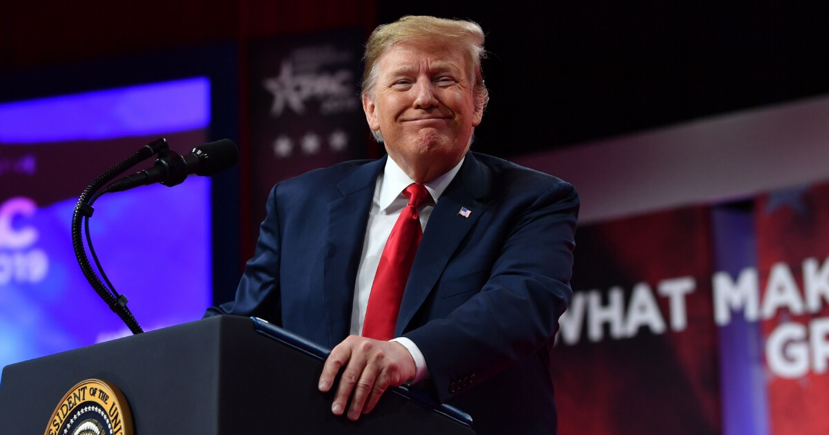 President Donald Trump speaks during the annual Conservative Political Action Conference in National Harbor, Maryland, on March 2, 2019.