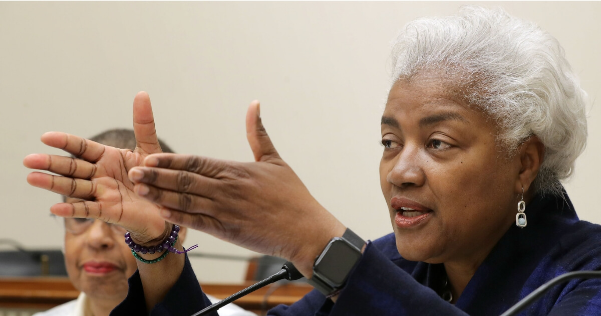 Former Democratic National Committee chairwoman Donna Brazile talks during a panel discussion on Capitol Hill on March 19, 2019.