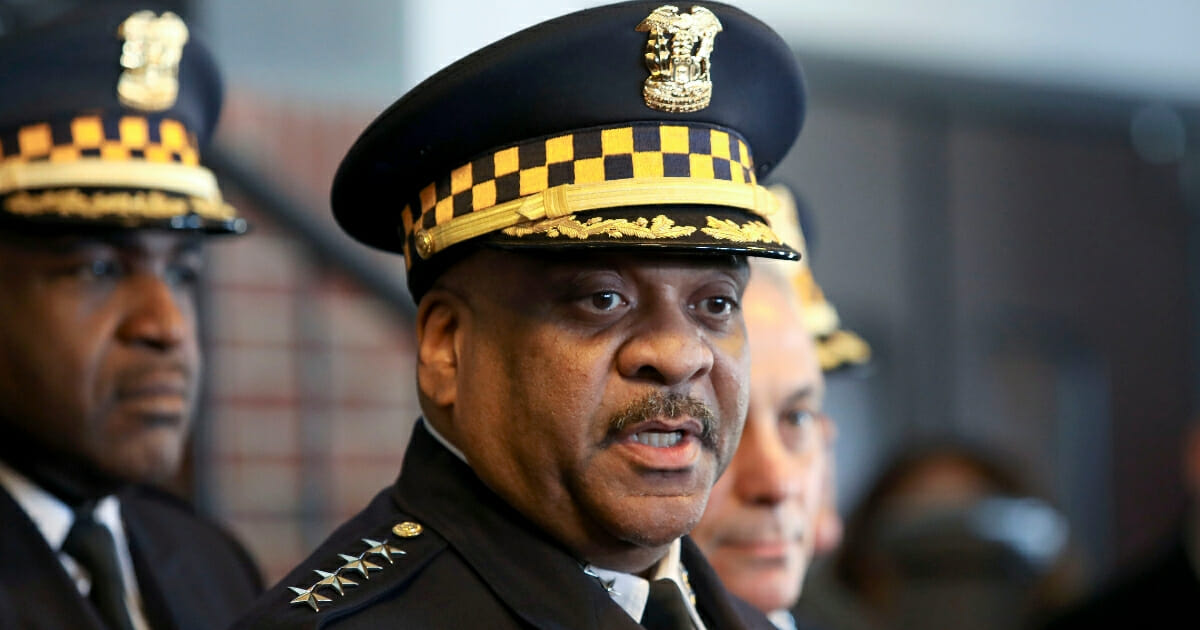 Chicago Police Superintendent Eddie Johnson speaks during a news conference March 26, 2019, after prosecutors abruptly dropped all charges against "Empire" actor Jussie Smollett.