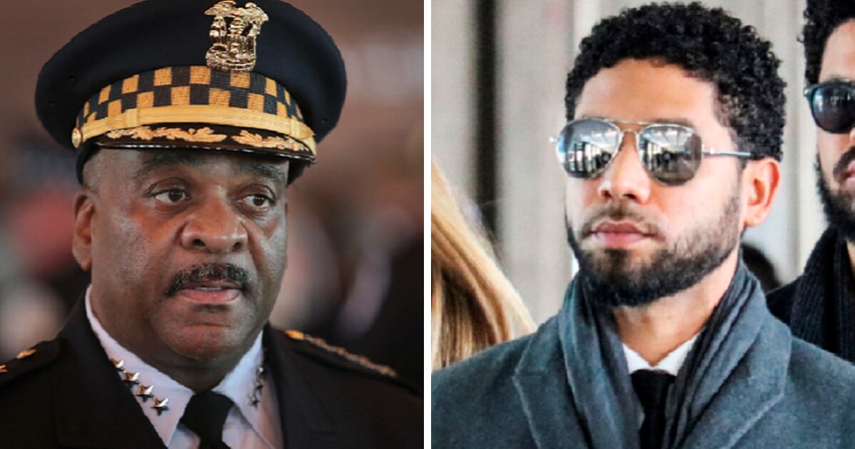 Chicago Police Superintendent Eddie Johnson, left; "Empire" actor Jussie Smollett, right.