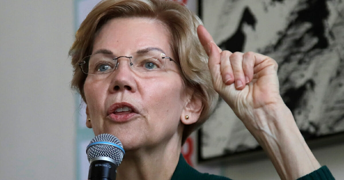 Democratic presidential candidate Sen. Elizabeth Warren, D-Mass., speaks at a campaign event in Salem, New Hampshire.