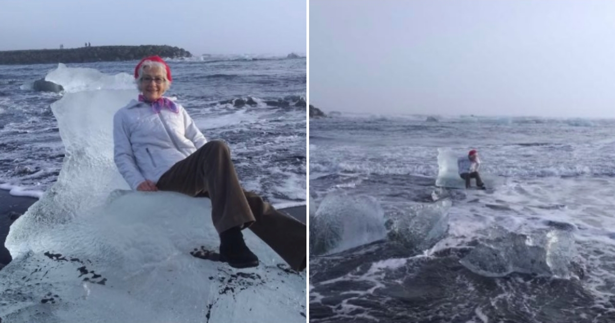 Granny Swept Out to Sea on Iceberg