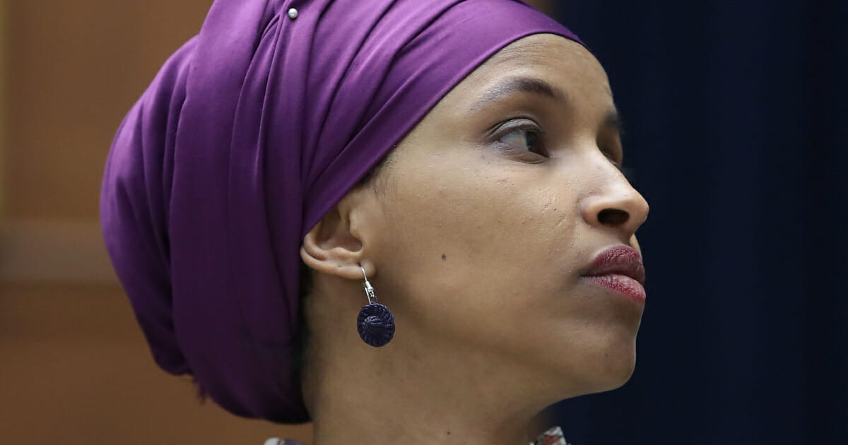Rep. Ilhan Omar (D-Minn.) participates in a House Education and Labor Committee Markup on the H.R. 582 Raise The Wage Act in the Rayburn House Office Building on March 6, 2019 in Washington, D.C.