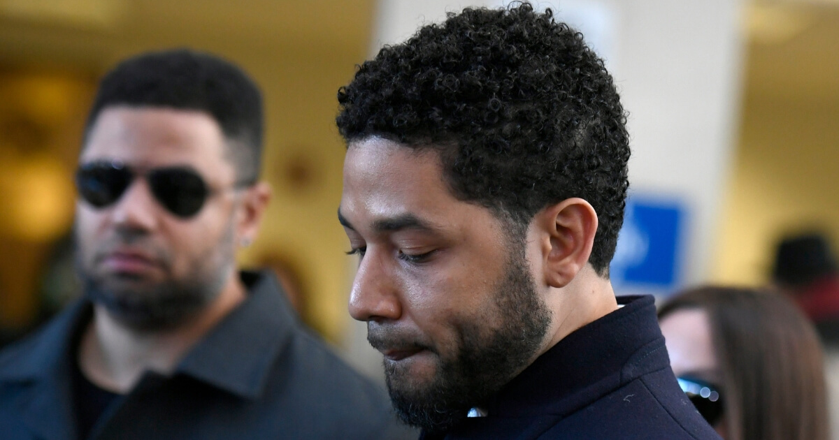 Actor Jussie Smollett at Cook County Court after charges against him were dropped Tuesday, March 26, 2019, in Chicago.