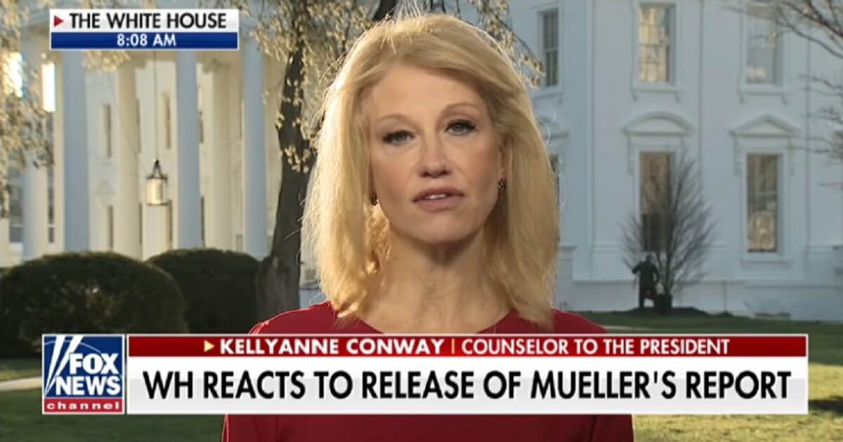 White House counselor Kellyanne Conway appears on Fox News on Monday