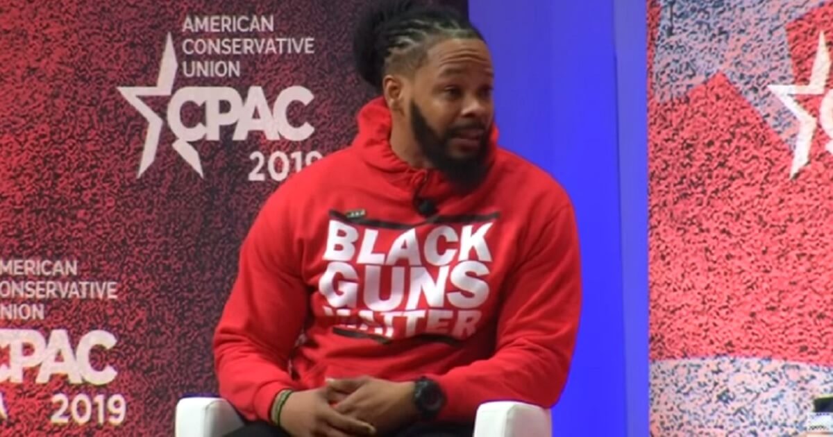 Black Guns Matter founder Maj Toure speaks at the Conservative Political Action Conference in Maryland on Thursday.